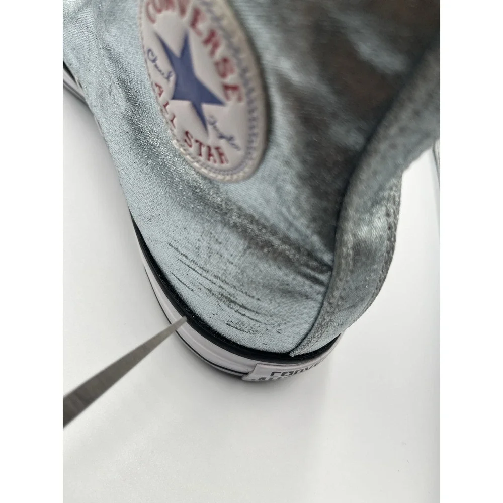 Converse Chuck Taylor‎ Hi Icy Blue Glacier Metallic High Top Mens 10 Womens 12